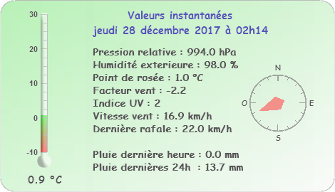 Relevés instantanés